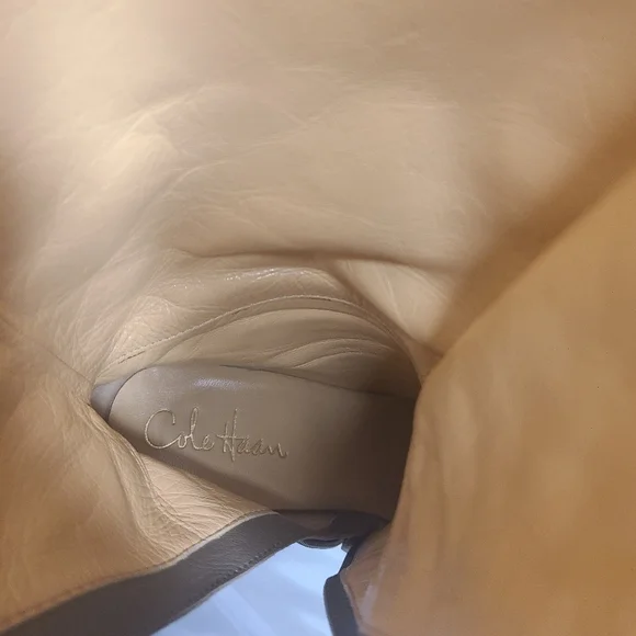 Cole Haan Nike Air Suede Tall Boots Size 9 Sage Gray Spring Heeled - Picture 8 of 14